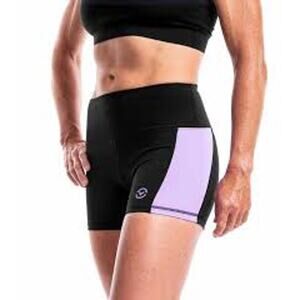 Virus International Candice Appleby Shorts CA828 Black Purple Womens Size Medium